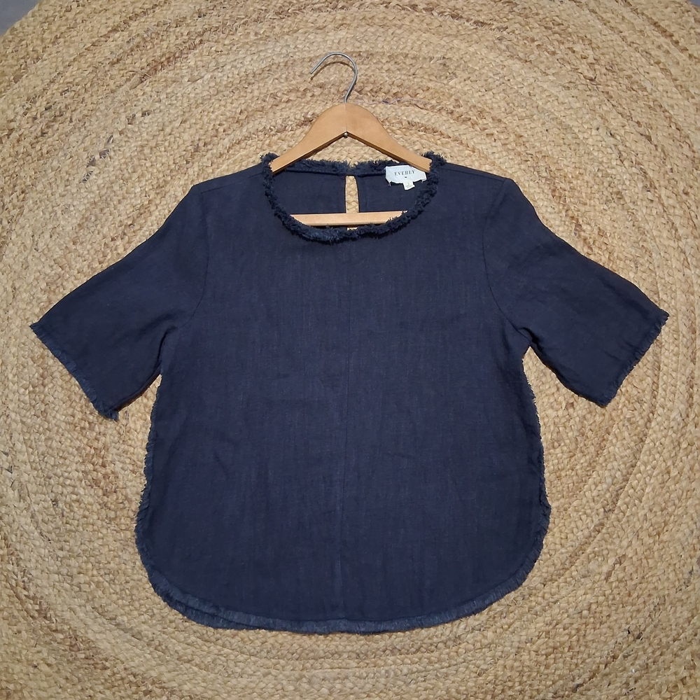Everly Navy Blue Blouse
